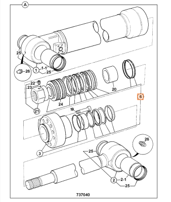 Ремкомплект гидроцилиндра ковша JCB (OEM) 903/20910